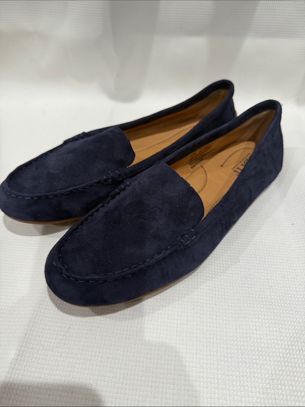 Born Navy Suede Slip-On Moccasin Loafers